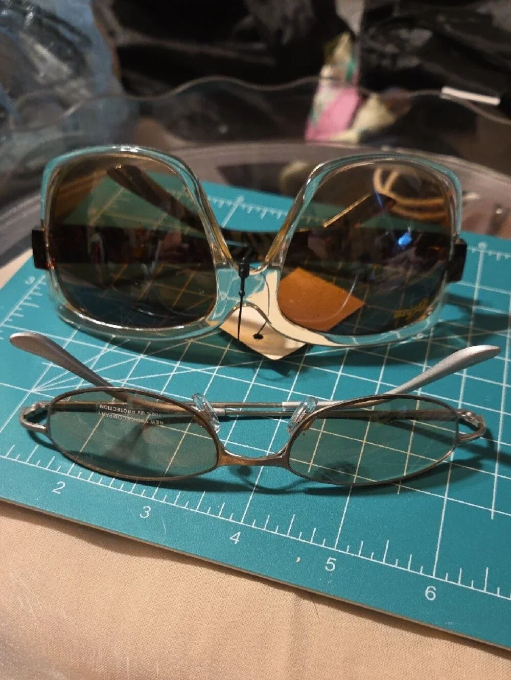New York & Company Brown Gradient Oversized Sunglasses